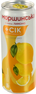Напій Моршинська 0.33л лимон н.газ з.б.