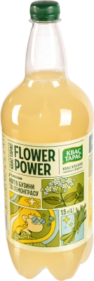 Квас Тарас Flower Power 1.5л смак квітів бузини та лемонграсу