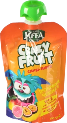 Смузі-пюре Тропічний челендж Crazy Fruit Jaffa д/п 100г