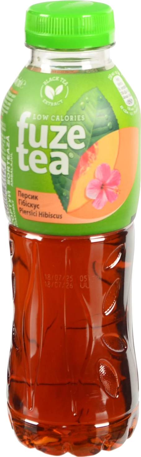 Чай холодний Fuzetea 0.5л чорний персик гібіскус