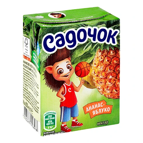 Нектар Садочок 0.2л ананас яблуко