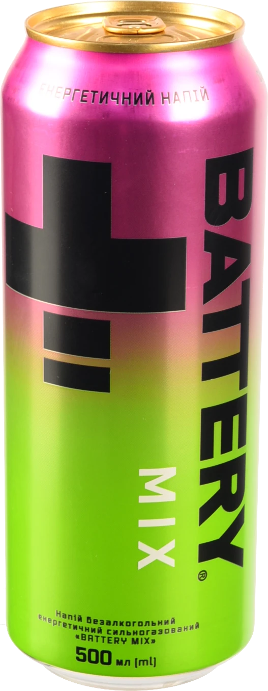 Напій енергетичний безалкогольний сильногазований Mix Battery з/б 500мл