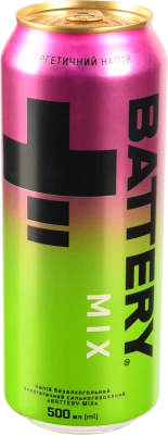 Напій енергетичний безалкогольний сильногазований Mix Battery з/б 500мл