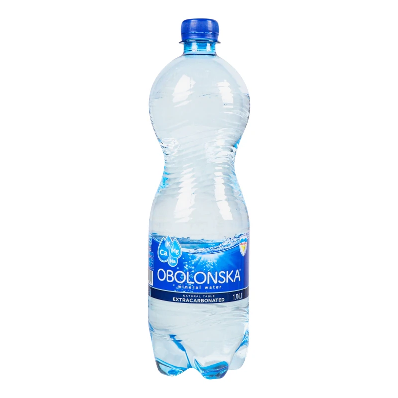 Вода мінеральна сильногазована Оболонська 1л