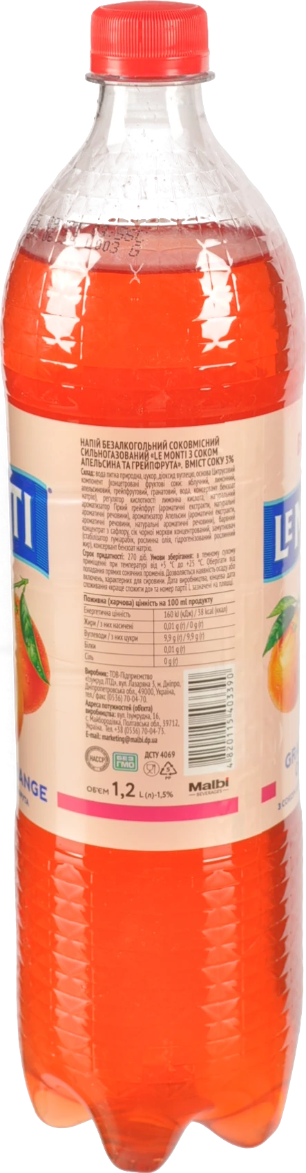 Напій Le Monti з соком апельсина та грейпфрута 1,2л