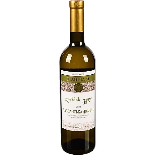 Вино Madliani 0.75л Алазанська долина біле напівсолодке