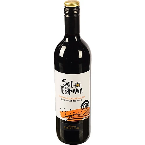 Вино Sol de Espana Tempranillo Garnacha 0.75л червоне напівсолодке