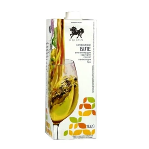 Вино Unico 1л напівсолодке біле т.пак