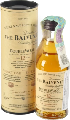 Віскі Balvenie DoubleWood 12 років 40% 0.05л у тубусі