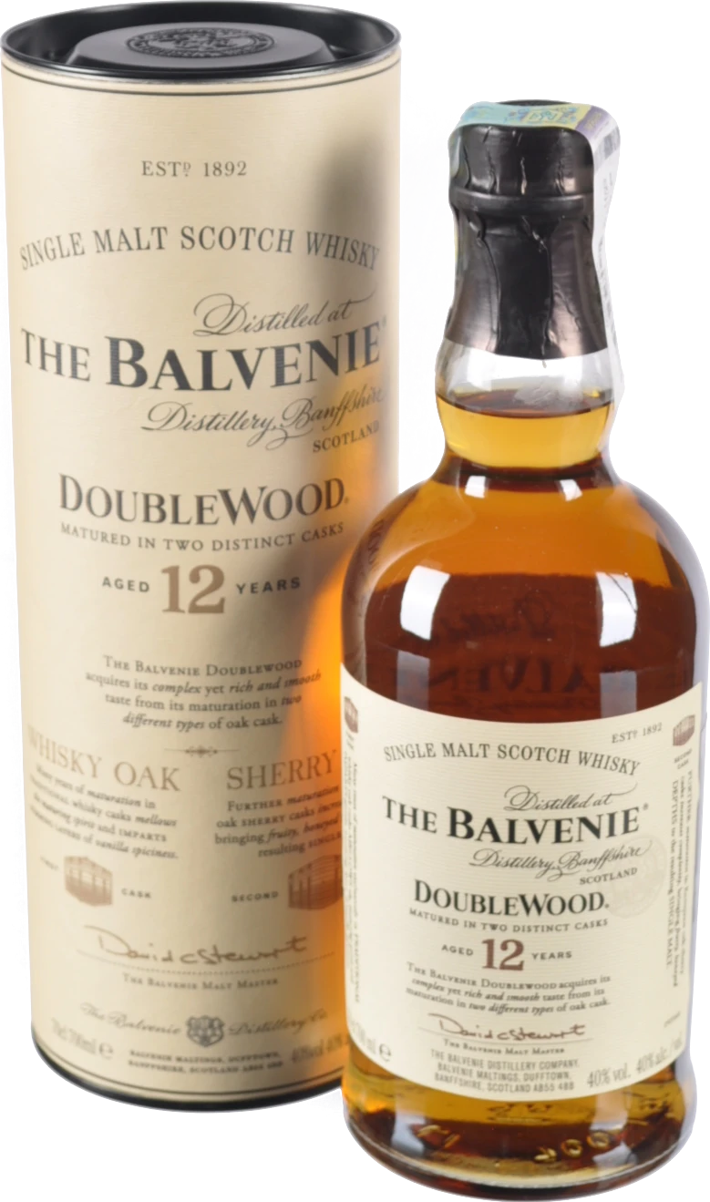Віскі Balvenie Doublewood 12 років витримки 40% 0.7 л у тубусі