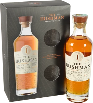 Набір віскі Irishman 0.7л харвест х2склянки