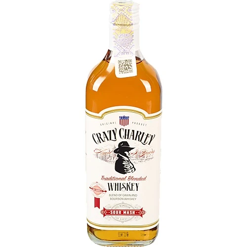 Віскі Crazy Charley Traditional Blended 3YO 0.5л 40%