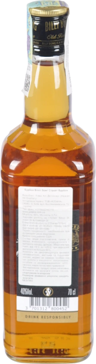 Бурбон Billy Bong 0.7л 40% straight bourbon