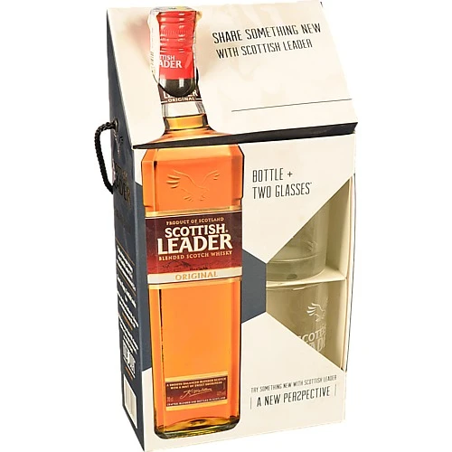 Набір Скоттіш Лідер Віскі 0.7л х2 склянки