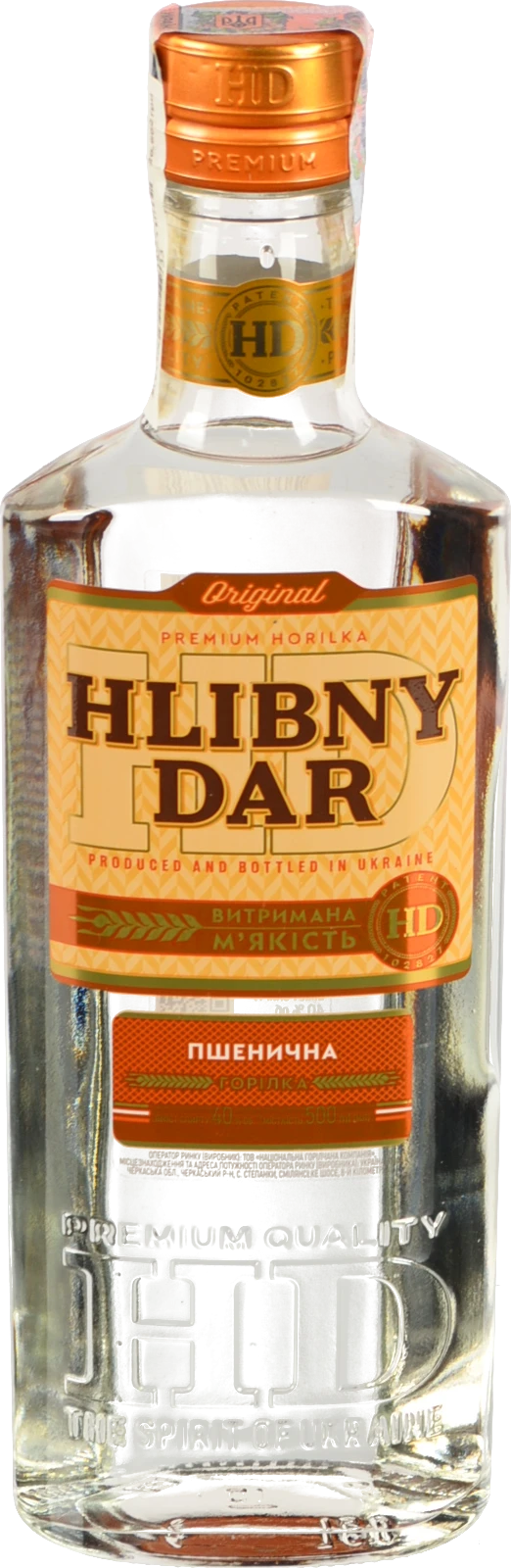 Горілка Хлібний Дар 0.5л пшенична