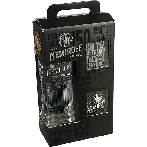 Подарунковий набір Nemiroff 0.7л Люкс + 2 склянки