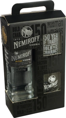 Подарунковий набір Nemiroff 0.7л Люкс + 2 склянки