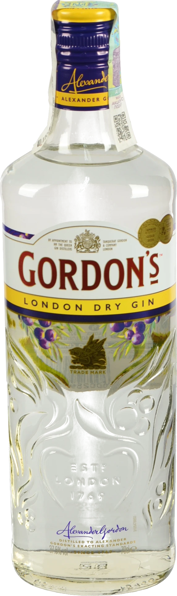 Джин Gordon's London Dry 0.7л 37.5%