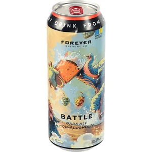 Пиво безалкогольне Forever Battle Dark Ale темне нефільтроване пастеризоване, 0,5 л