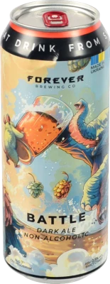 Пиво безалкогольне Forever Battle Dark Ale темне нефільтроване пастеризоване, 0,5 л