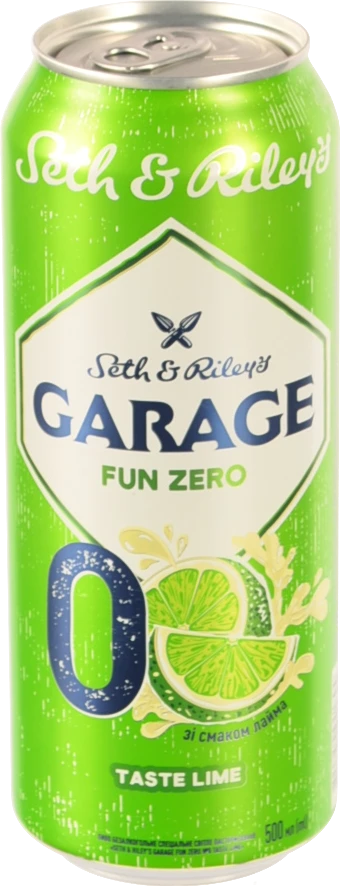 Пиво спеціальне 500мл безалкогольне пастеризоване Taste Lime Fun Zero №0 Seth&Riley's Garage з/б