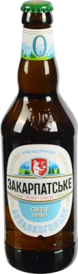 Пиво Закарпатське №0 безалкогольне світле пастеризоване 500 мл