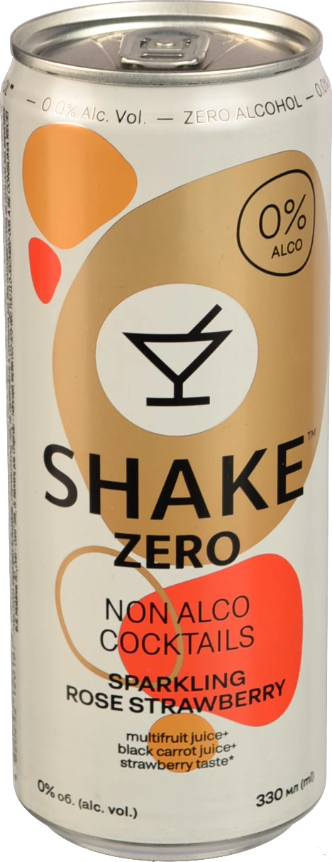 Напій безалкогольний соковмісний сильногазований Sparkling Strawberry Shake ж/б 330мл