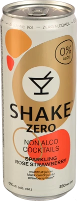 Напій безалкогольний соковмісний сильногазований Sparkling Strawberry Shake ж/б 330мл