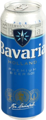 Пиво 0.5л 5% світле фільтроване пастеризоване Premium Bavaria з/б