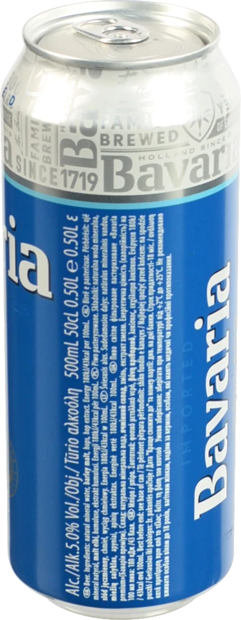 Пиво 0.5л 5% світле фільтроване пастеризоване Premium Bavaria з/б