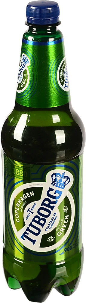 Пиво Tuborg Green 900мл світле пастеризоване