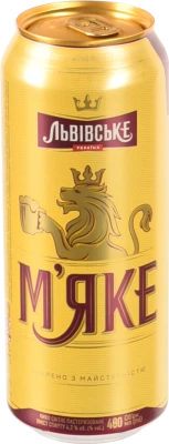 Пиво Львівське М'яке 480мл світле пастеризоване