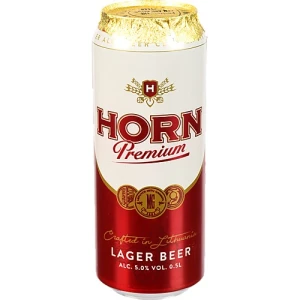 Пиво Horn Premium 0.5л світле фільтроване з.б