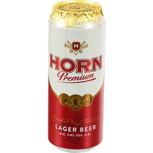 Пиво Horn Premium 0.5л світле фільтроване з.б