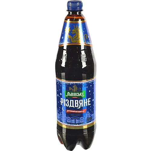 Пиво Львівське Різдвяне 1.12л 4.2% Темне Пастеризоване