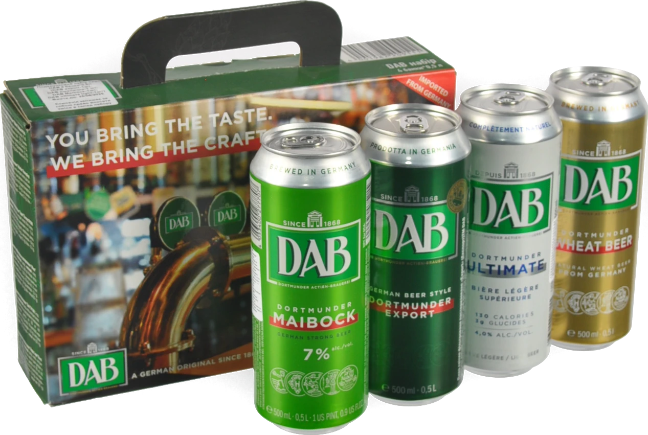 Набір пива подарунковий Ultimate+Maibock+Wheat beer+Export DAB к/у 4х0.5л