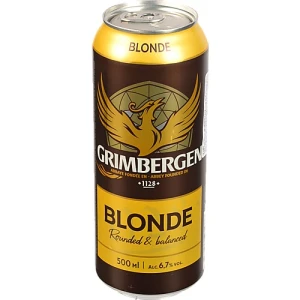 Пиво світле спеціальне пастеризоване «Grimbergen Blonde», 6,7%, 0,5 л, б.м.
