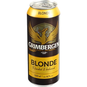 Пиво світле спеціальне пастеризоване «Grimbergen Blonde», 6,7%, 0,5 л, б.м.
