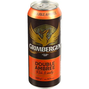 Пиво Grimbergen Double-Ambree, темне, пастеризоване, 6,5%, 0,5 б.м.