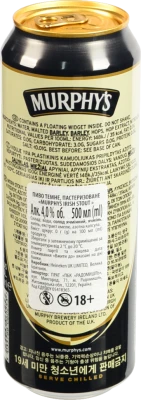 Пиво темне пастеризоване «Murphy's Irish Stout», 4,0%, 0,5 л, б.м.