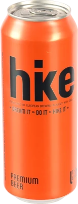 Пиво 0.5л 4.8% світле пастеризоване Premium Hike з/б