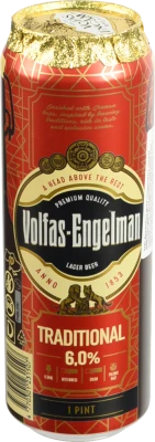 Пиво світле фільтроване пастеризоване «Volfas Engelman Tradiciskas Šviesusis alus», 5,0%, 0,568 л, б.м.