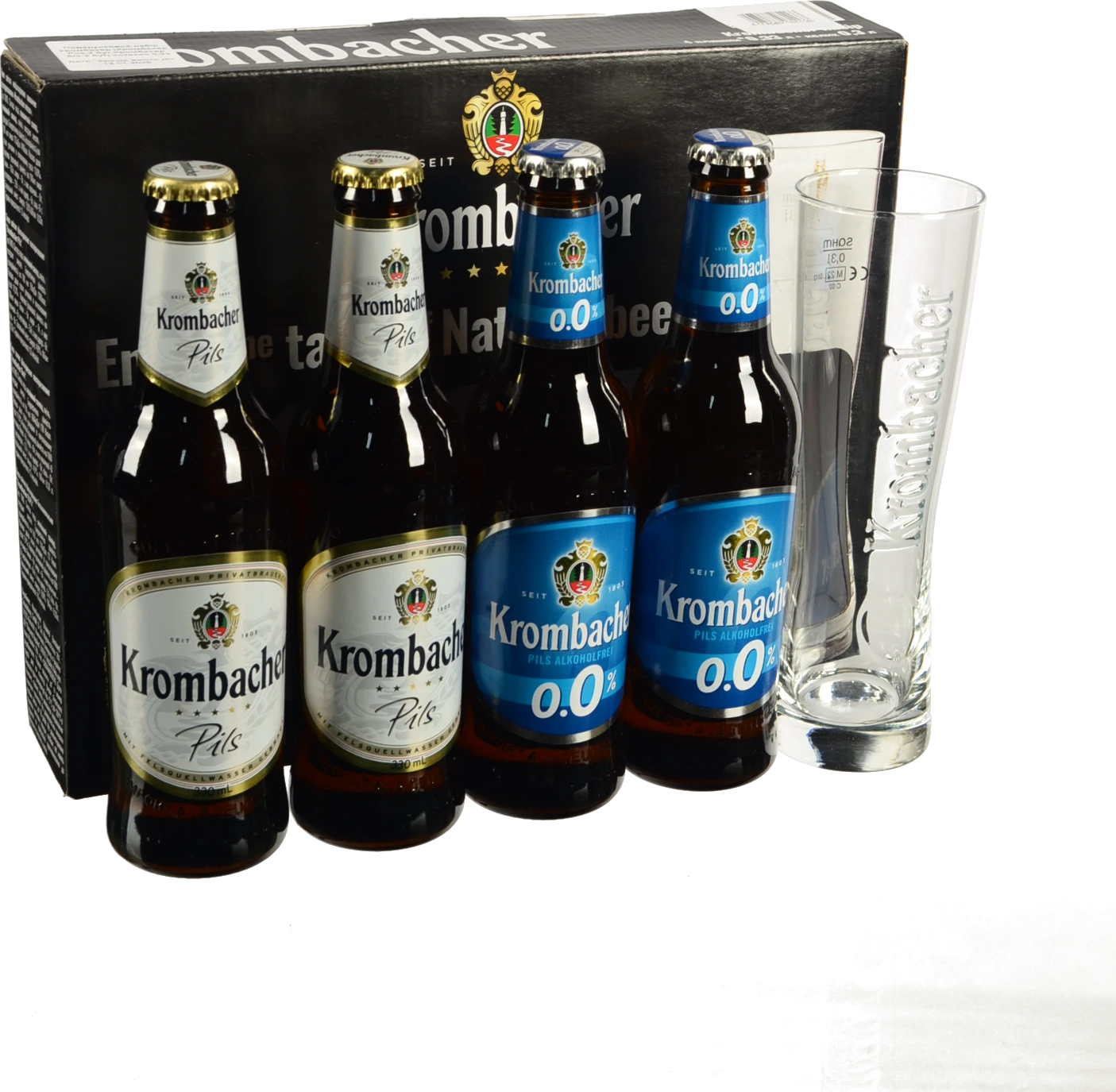 Набір пива Krombacher 4x0.33л + келих