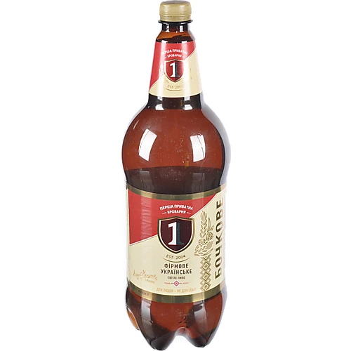 Пиво 2л 4.3% світле фільтроване пастеризоване Бочкове Перша приватна броварня