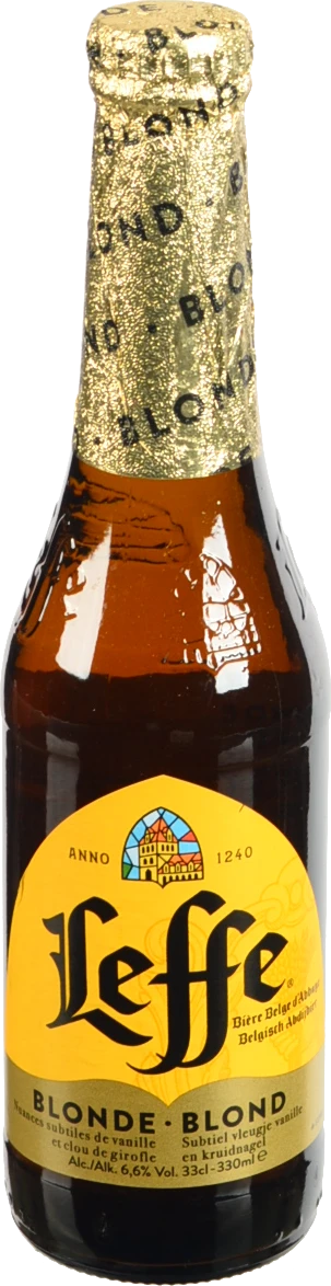 Пиво Leffe Blonde 0.33л світле пастеризоване 6.6%