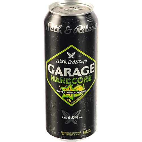 Пиво спеціальне 500мл 6% пастеризоване Taste Starfruit&More Hardcore Seth&Riley's Garage з/б
