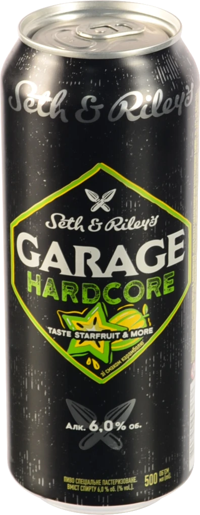Пиво спеціальне 500мл 6% пастеризоване Taste Starfruit&More Hardcore Seth&Riley's Garage з/б