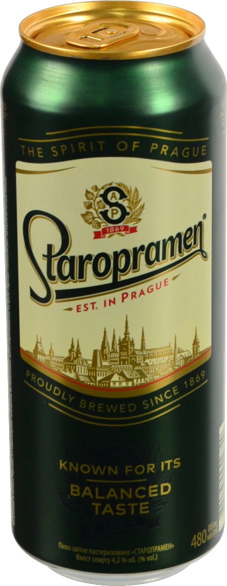 Пиво Staropramen 480мл 4.2% світле пастеризоване