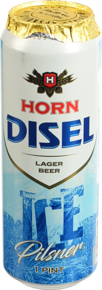 Пиво світле фільтроване пастеризоване «Horn Disel Ice Pilsner», 4,7%, 0,568 л, банка металева