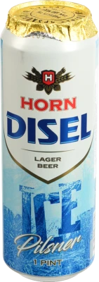 Пиво світле фільтроване пастеризоване «Horn Disel Ice Pilsner», 4,7%, 0,568 л, банка металева